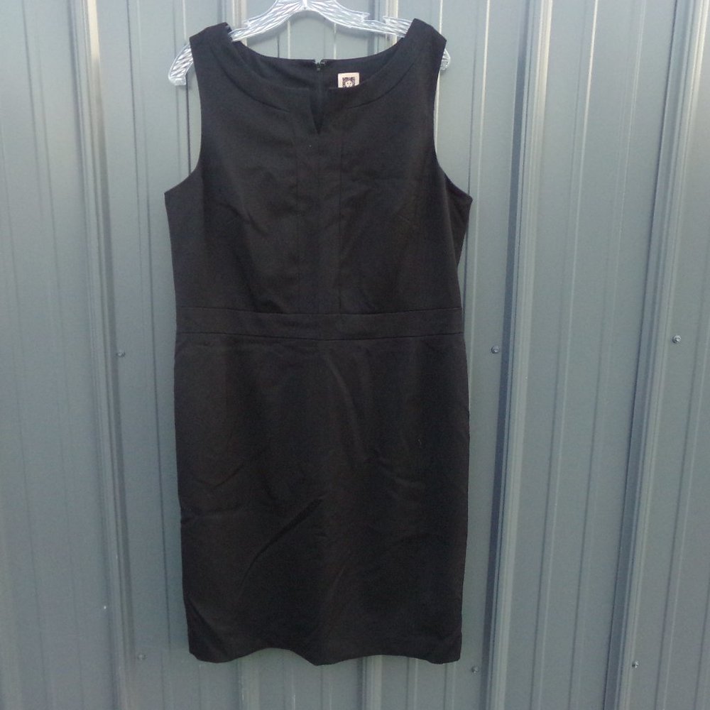 Anna Klein Black Sleeveless Dress- Size 16